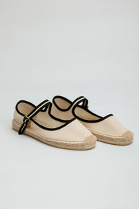 Ballerina Canvas Espadrilles - Beige