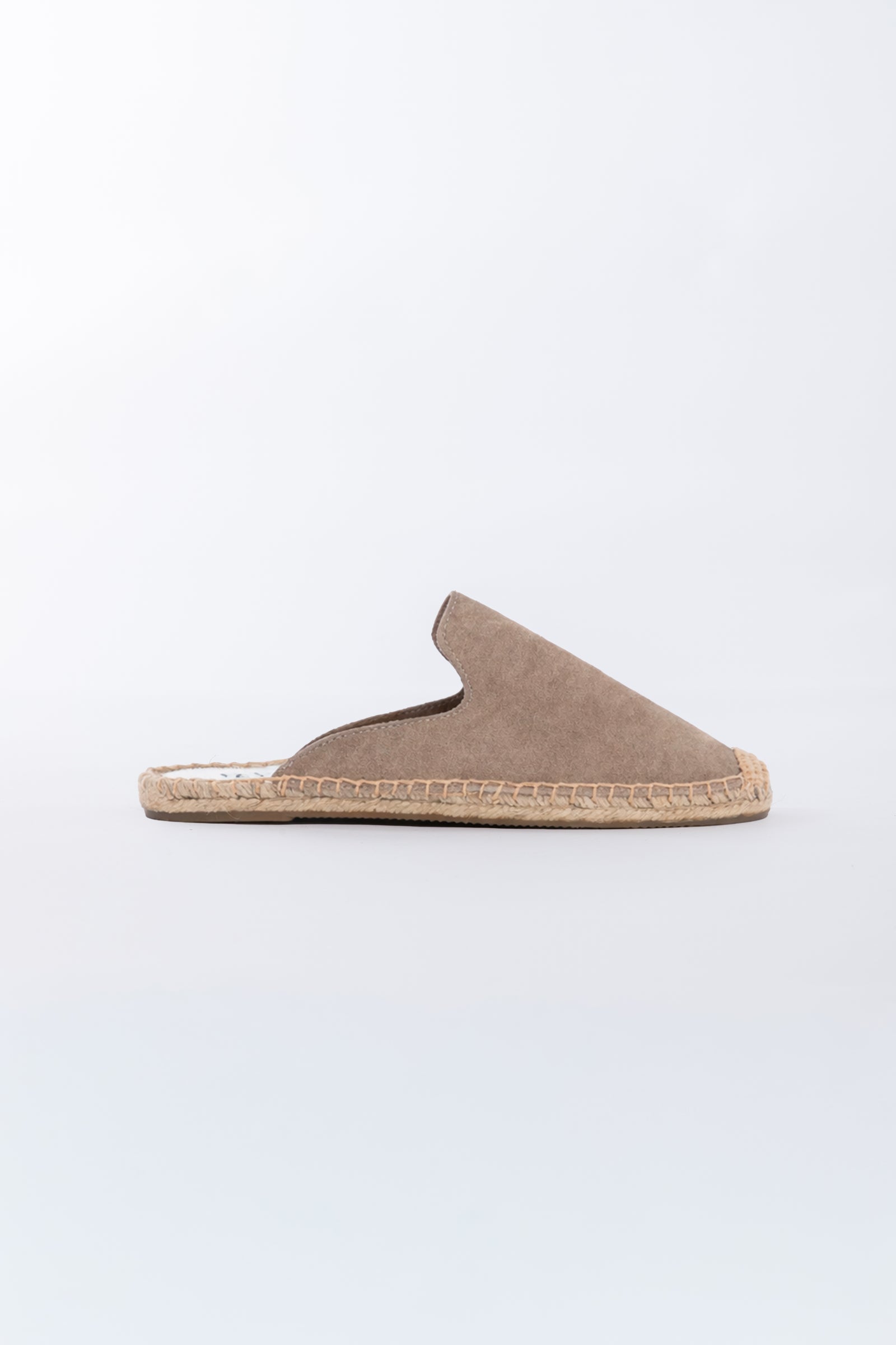 Suede Mules Espadrilles - Beige