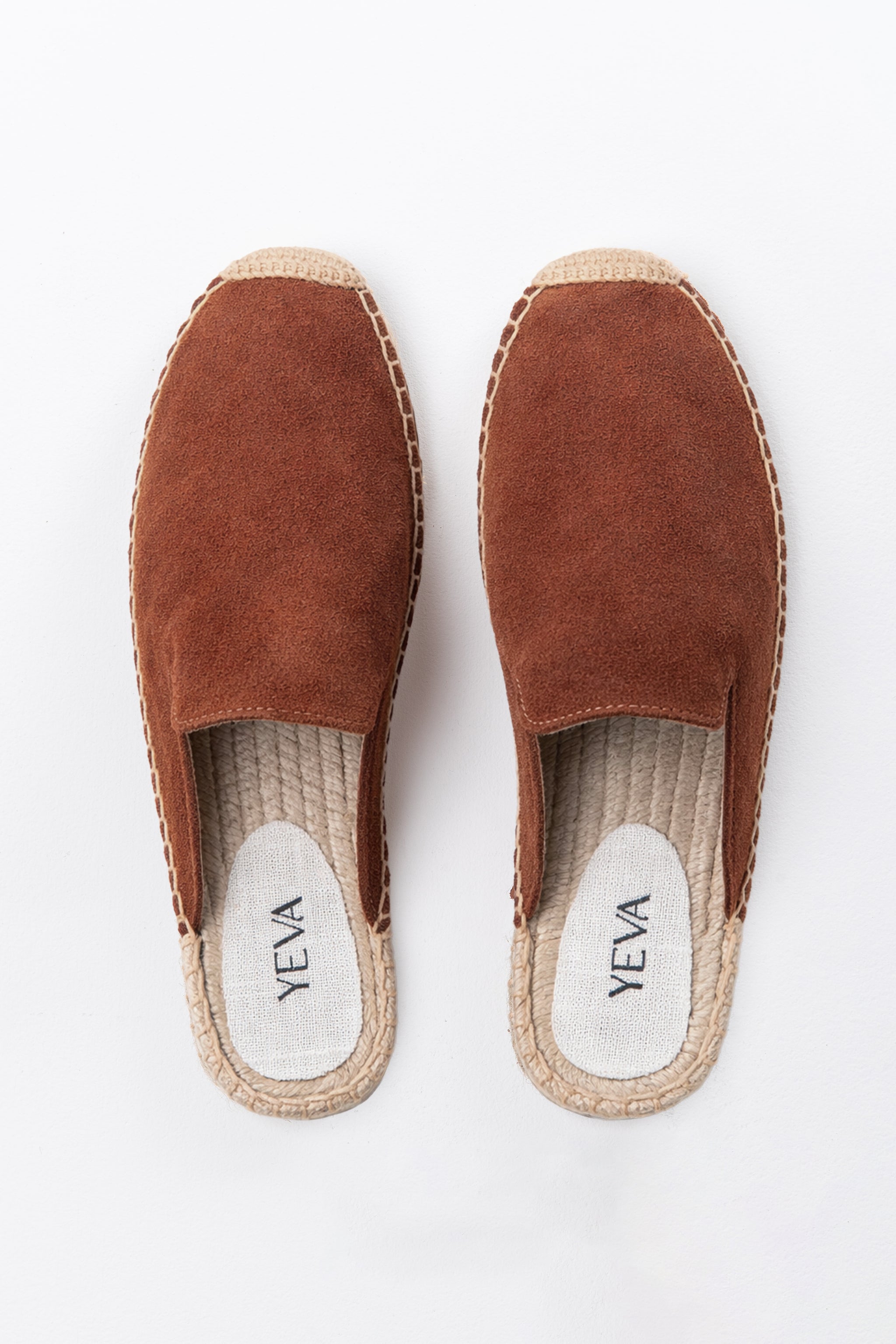 Suede Mules Espadrilles - Terracotta