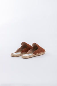 Suede Mules Espadrilles - Terracotta