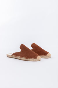 Suede Mules Espadrilles - Terracotta