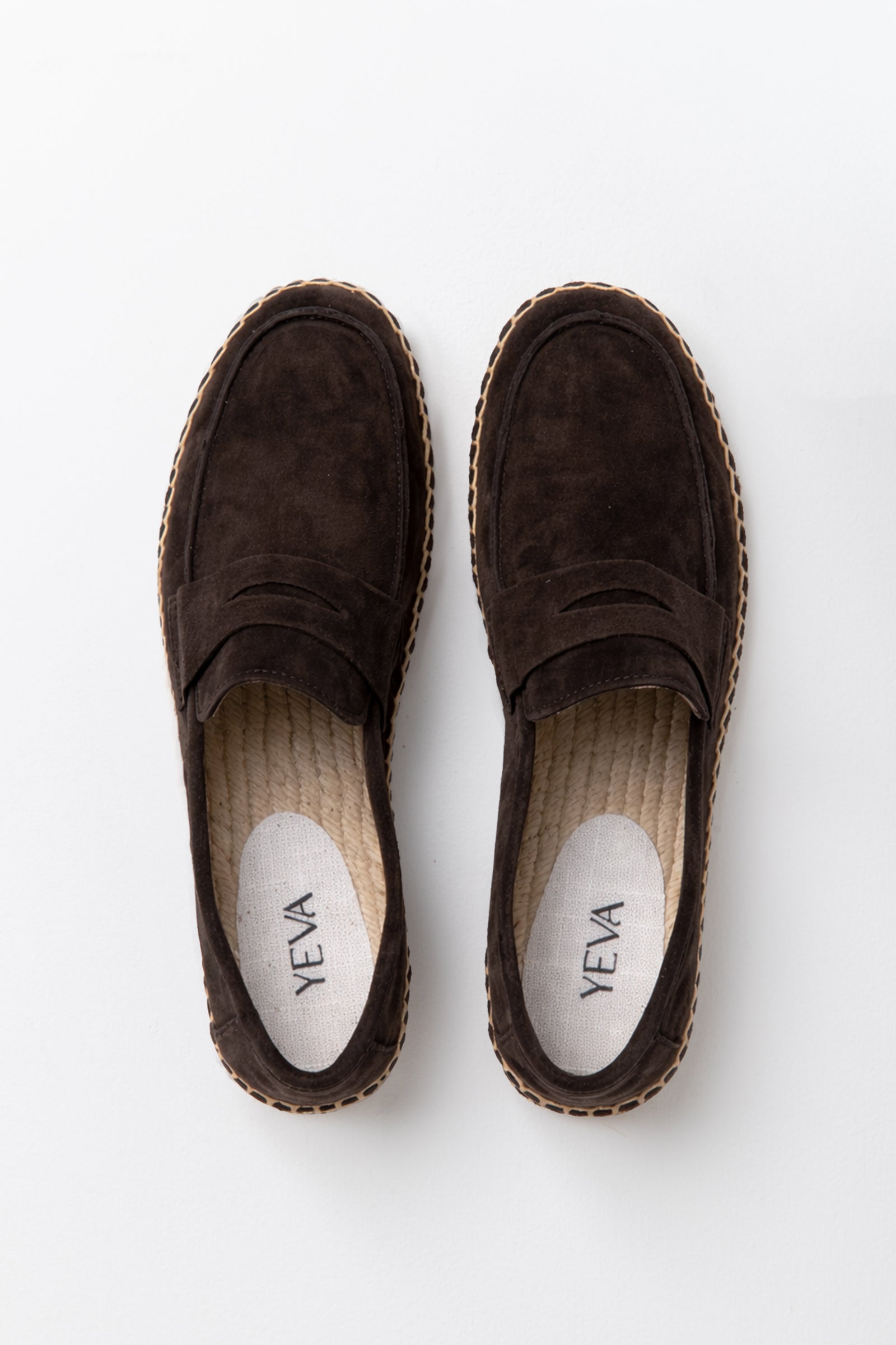 Suede Loafers Espadrilles - Espresso