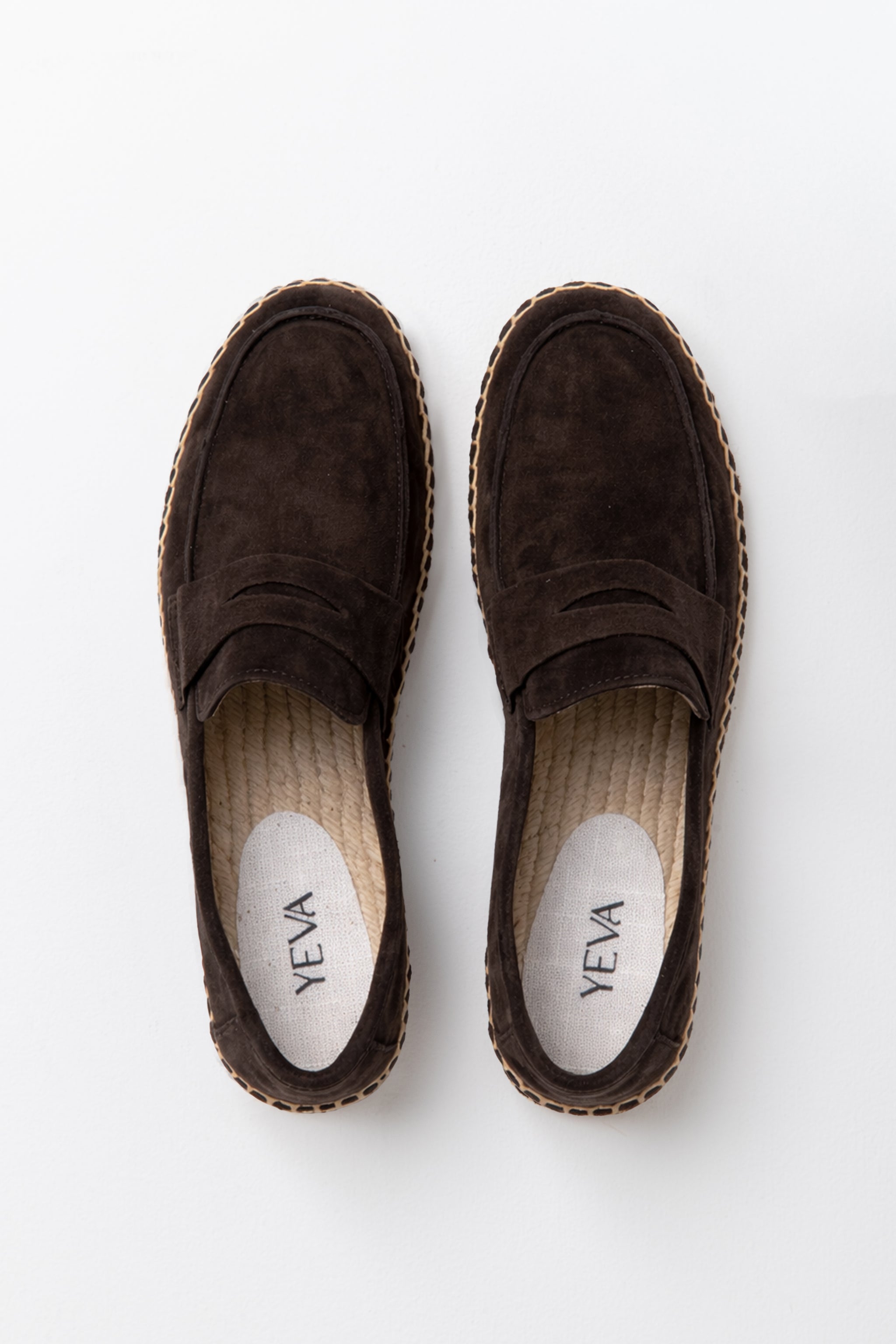 Suede Loafers Espadrilles - Espresso