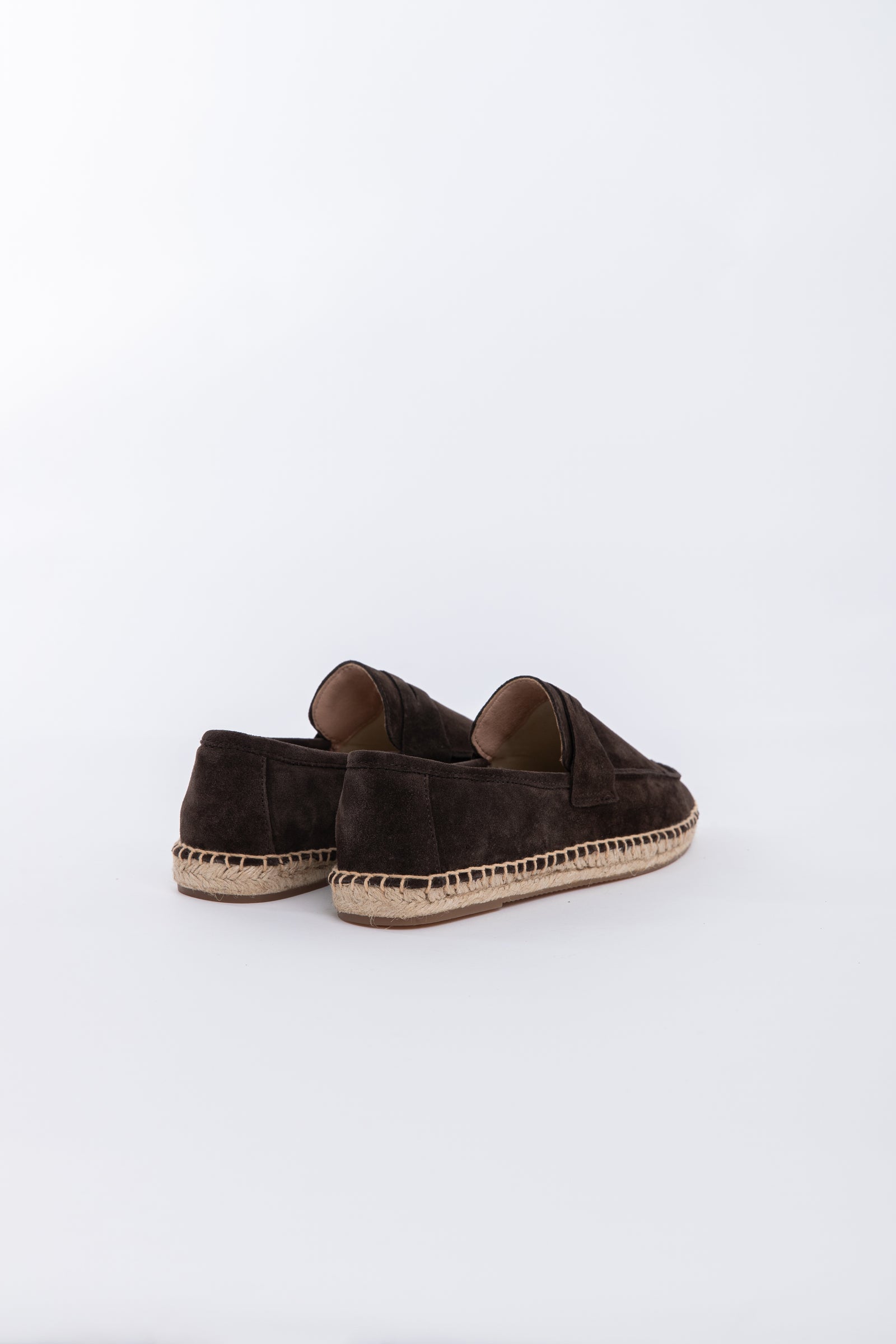 Suede Loafers Espadrilles - Espresso