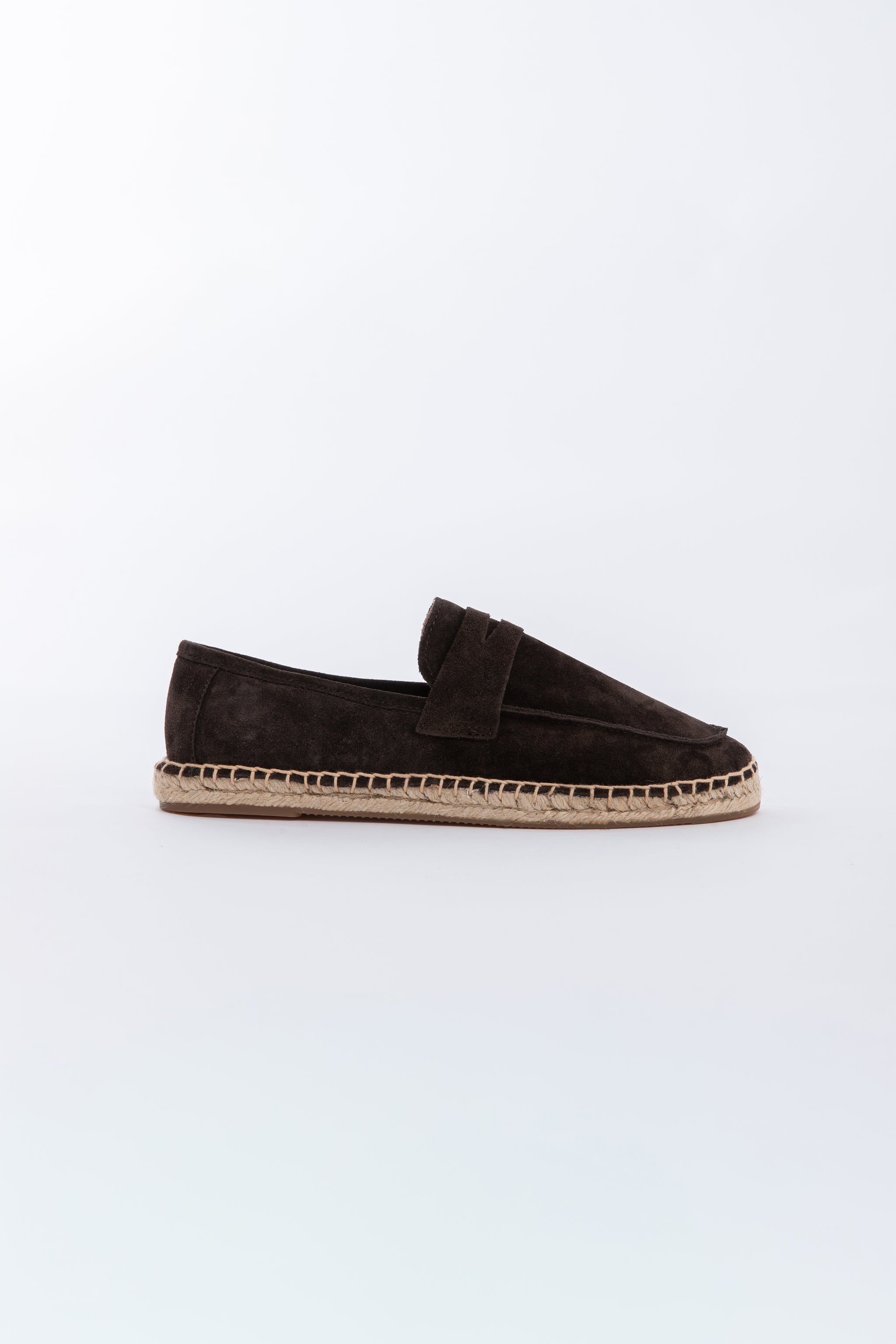 Suede Loafers Espadrilles - Espresso