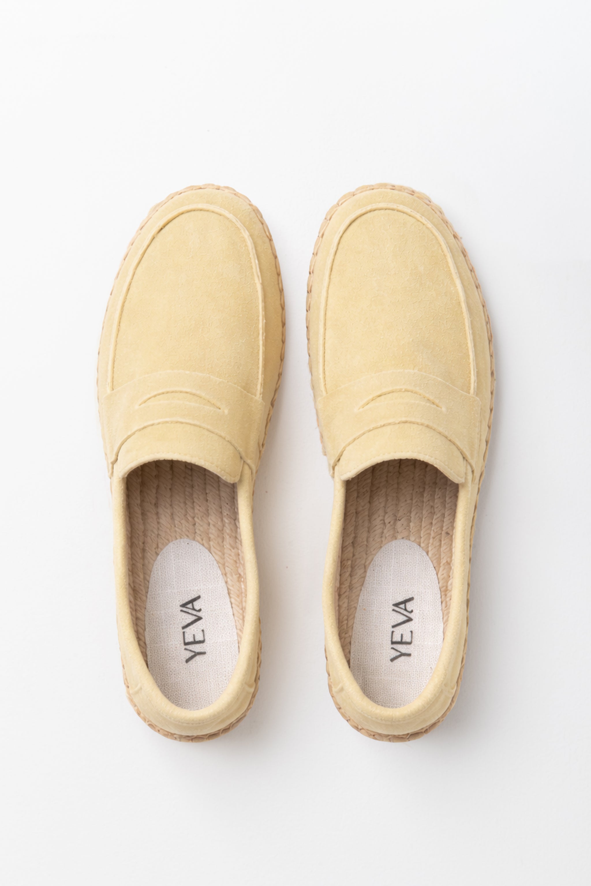 Suede Loafers Espadrilles - Butter Yellow