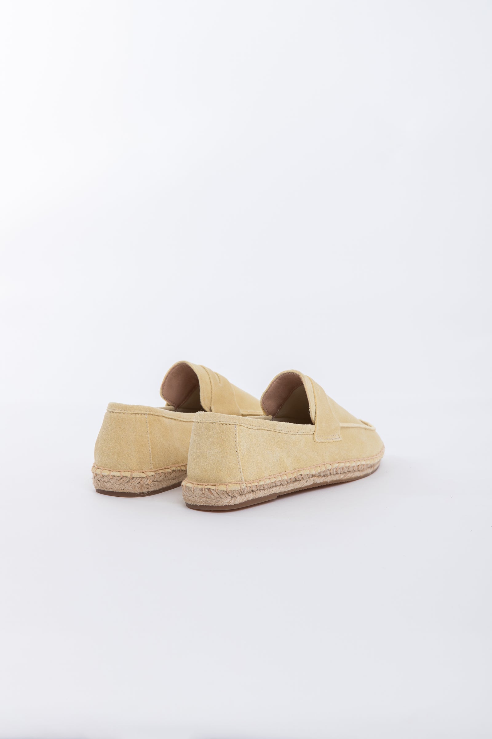 Suede Loafers Espadrilles - Butter Yellow
