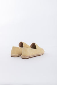 Suede Loafers Espadrilles - Butter Yellow