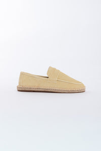 Suede Loafers Espadrilles - Butter Yellow