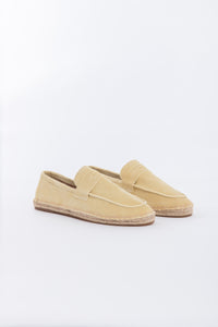 Suede Loafers Espadrilles - Butter Yellow