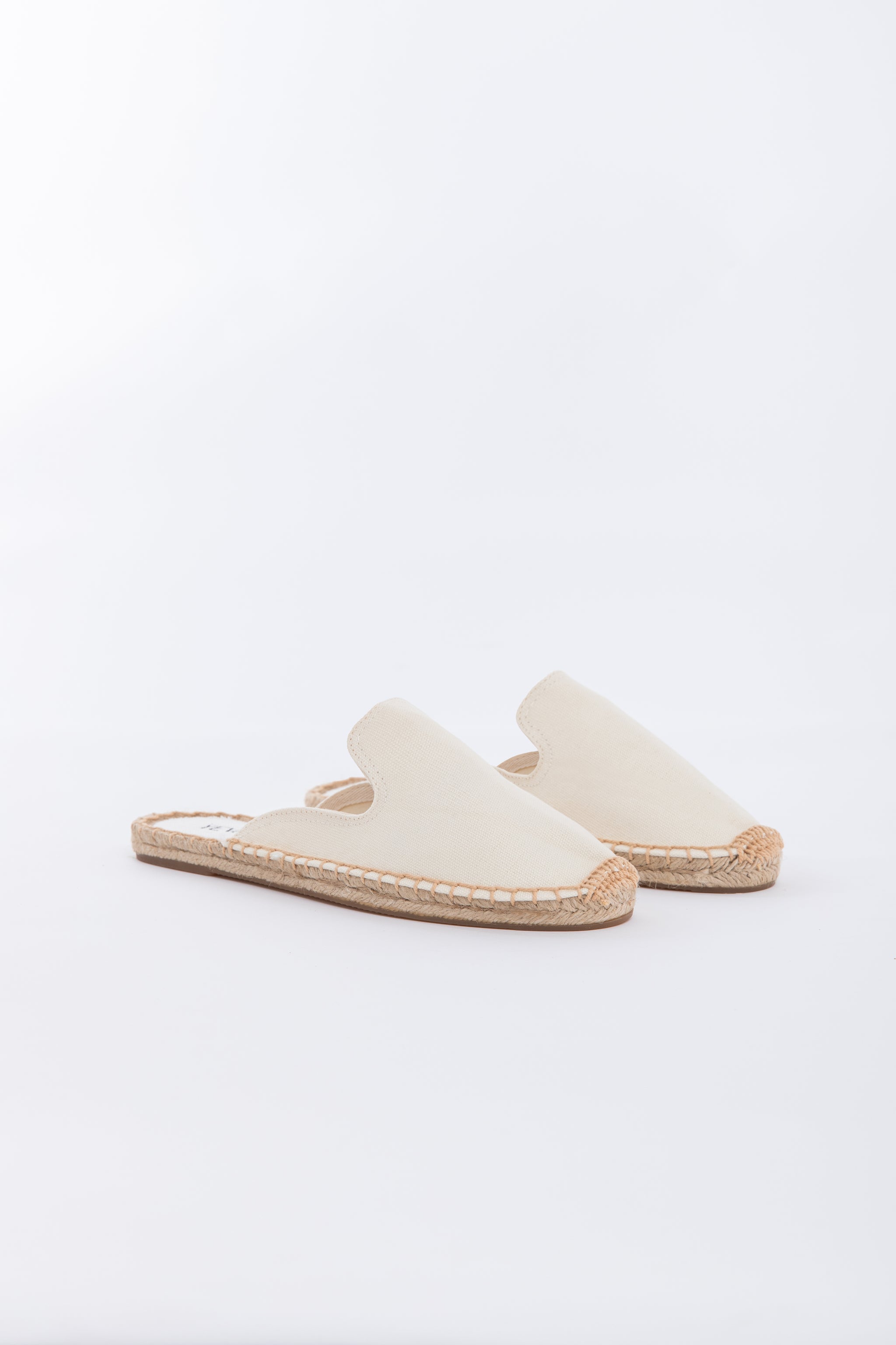 Canvas Mules Espadrilles - Off White