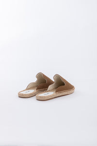 Canvas Mules Espadrilles - Brown