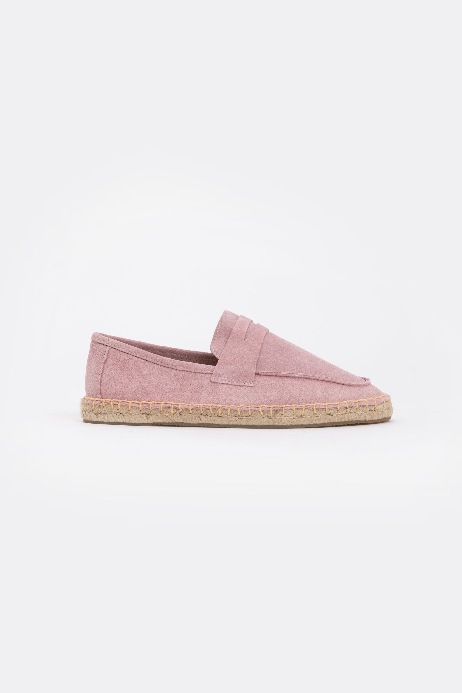 Suede Loafers Espadrilles - Rosewood