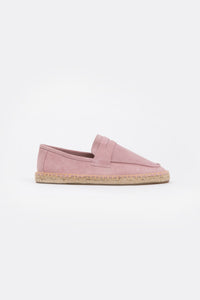 Suede Loafers Espadrilles - Rosewood