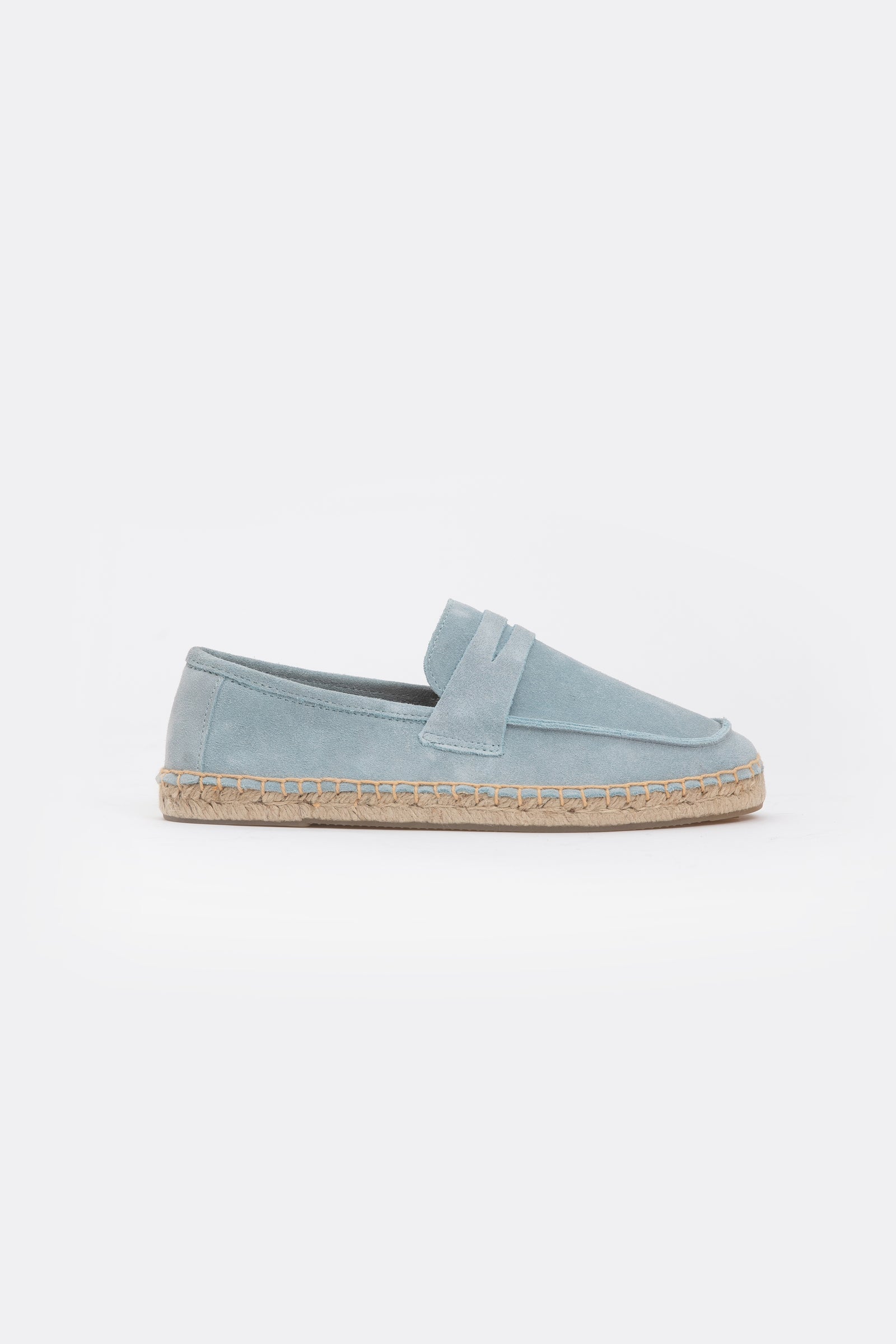 Suede Loafers Espadrilles - Powder Blue