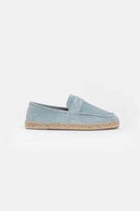 Suede Loafers Espadrilles - Powder Blue