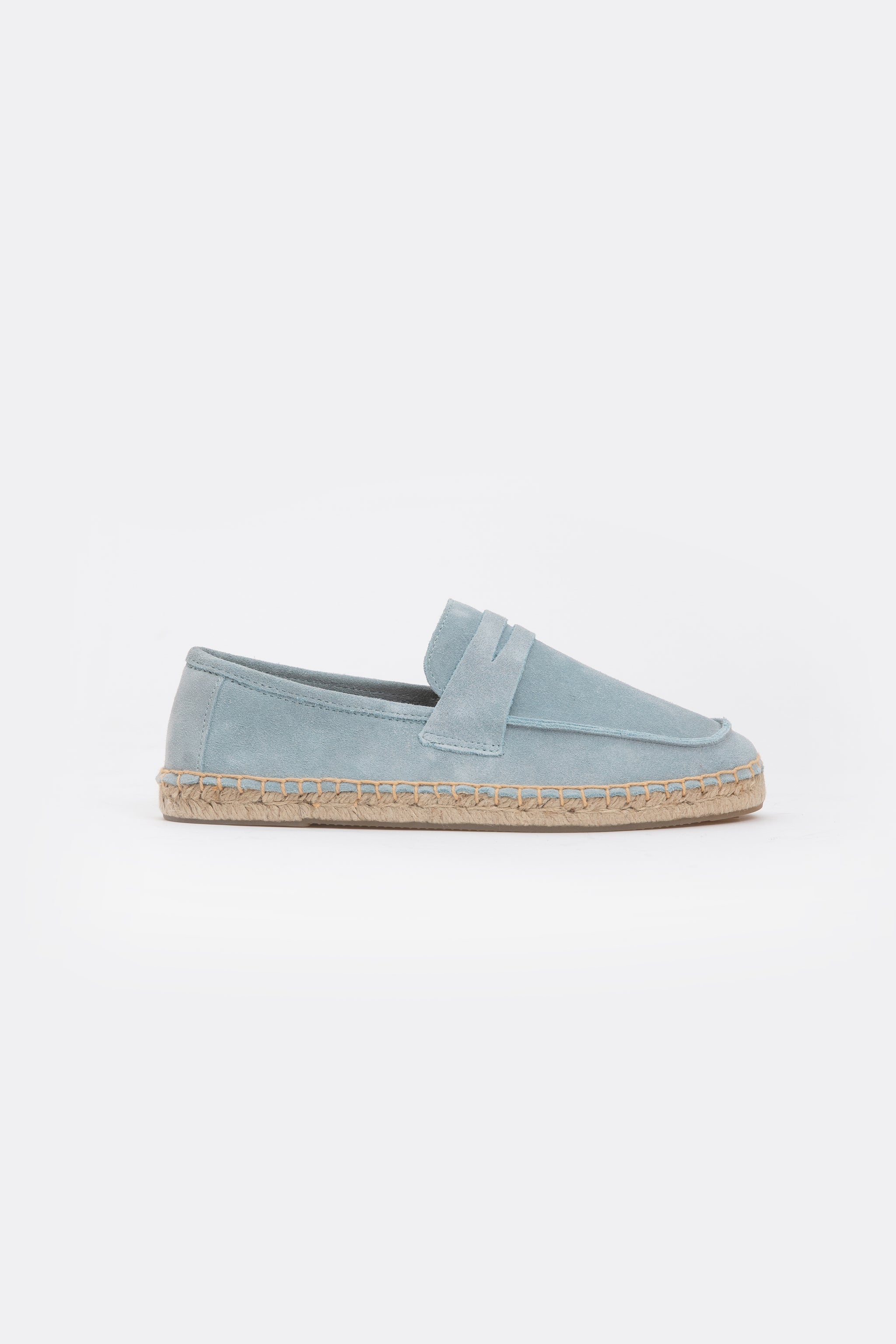Suede Loafers Espadrilles - Powder Blue