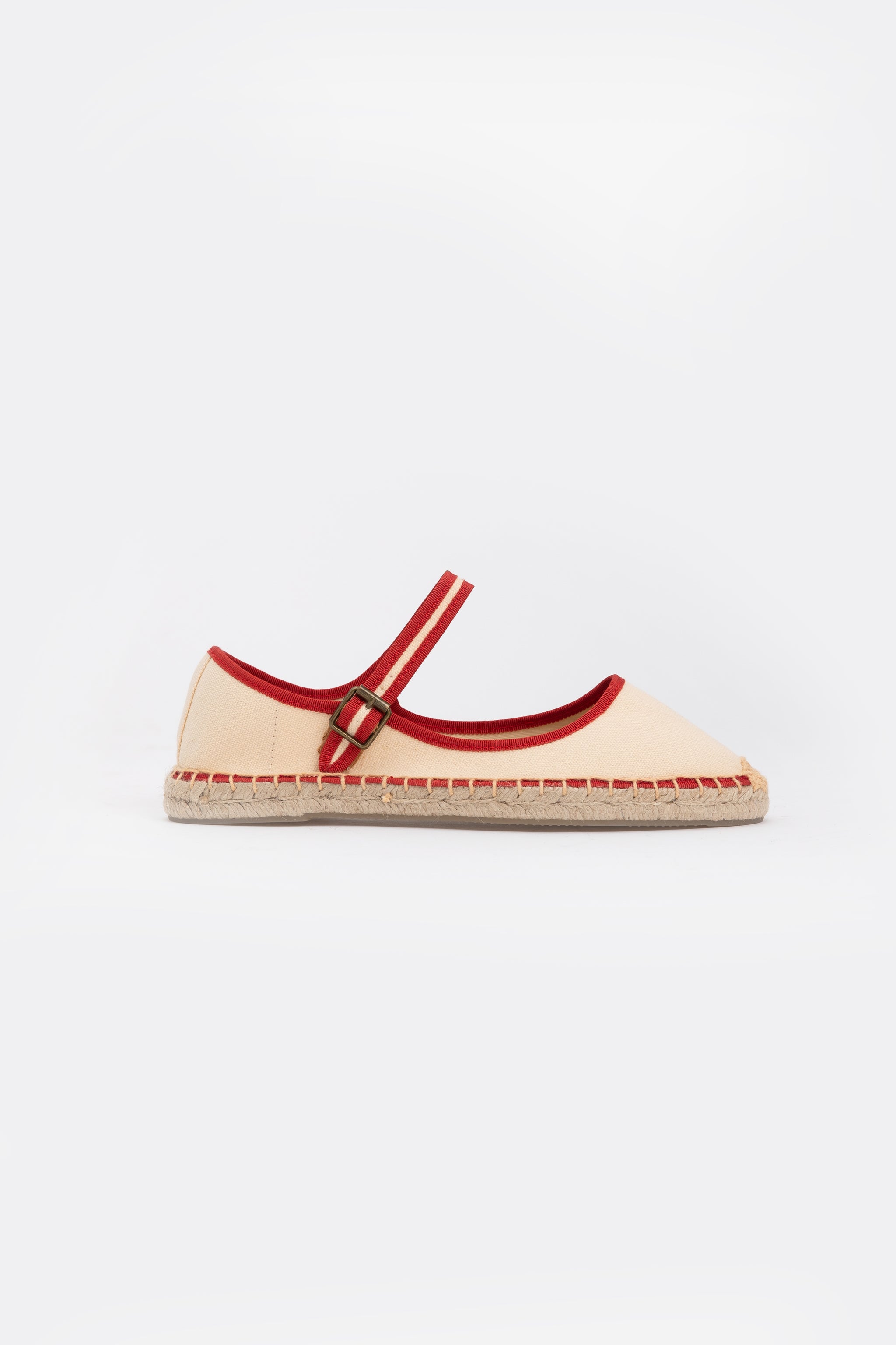 Ballerina Canvas Espadrilles - Ivory Rouge