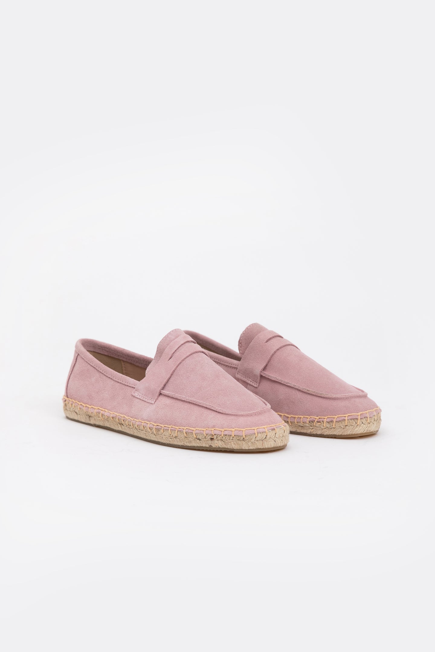 Suede Loafers Espadrilles - Rosewood