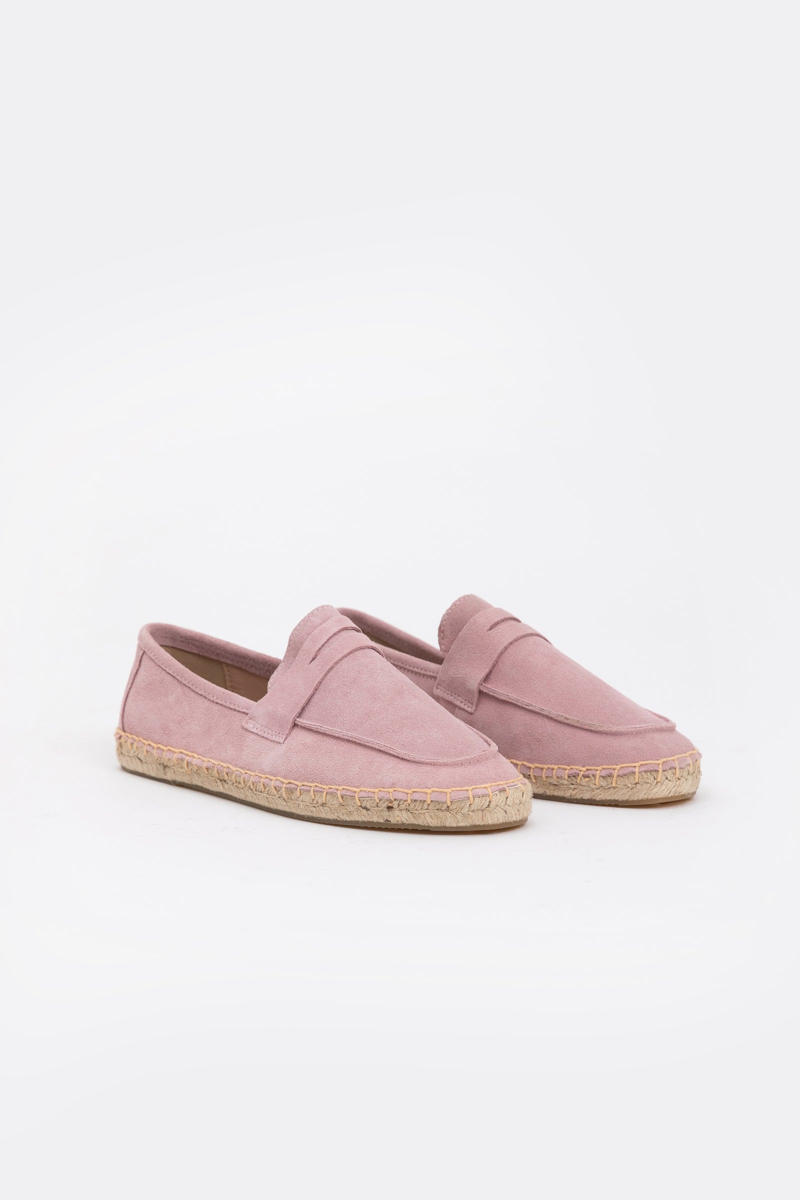 Suede Loafers Espadrilles - Rosewood