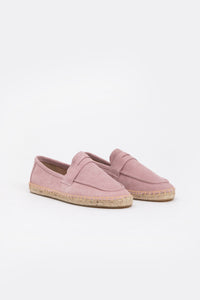 Suede Loafers Espadrilles - Rosewood