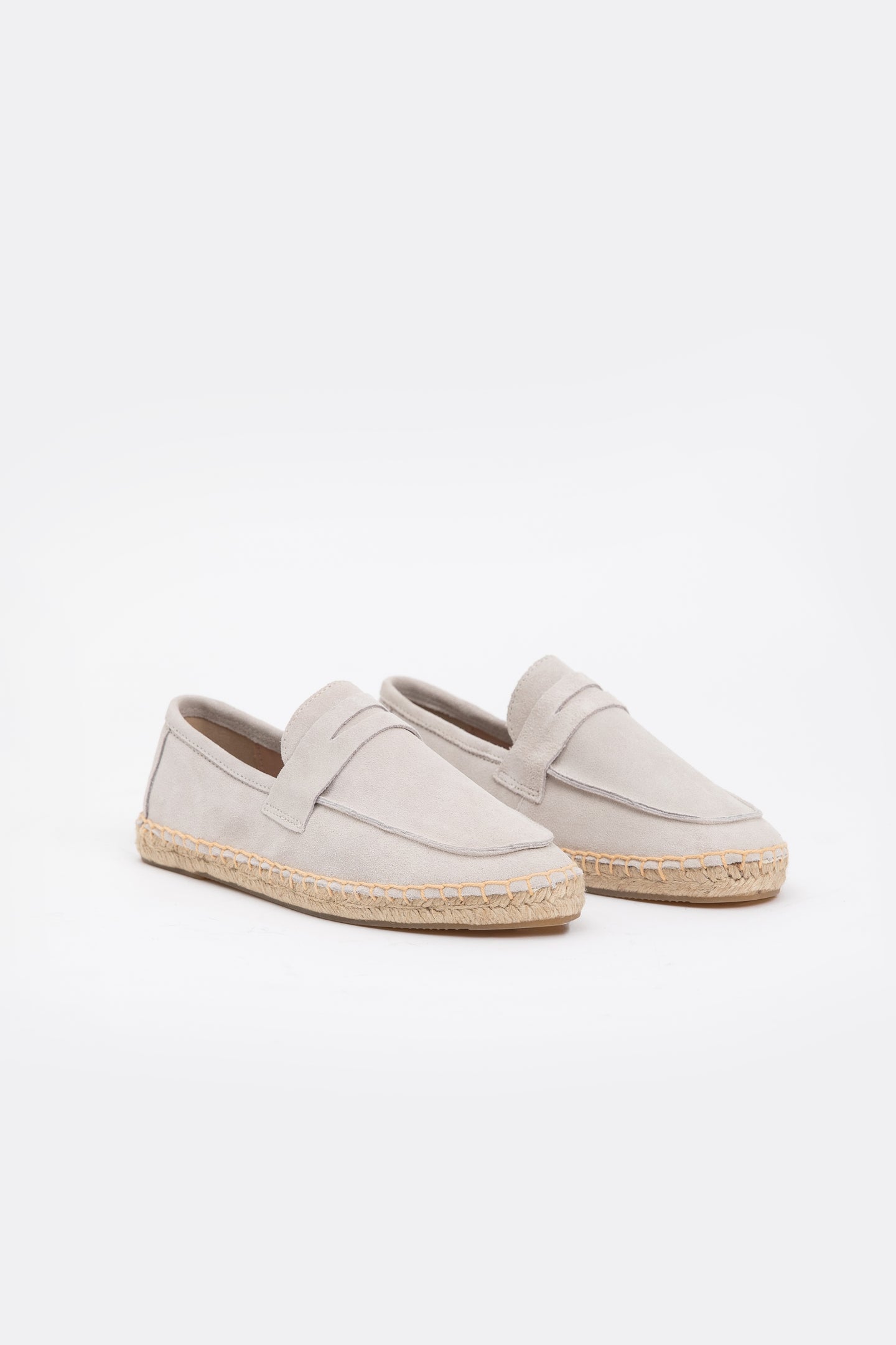 Suede Loafers Espadrilles - Granite Grey
