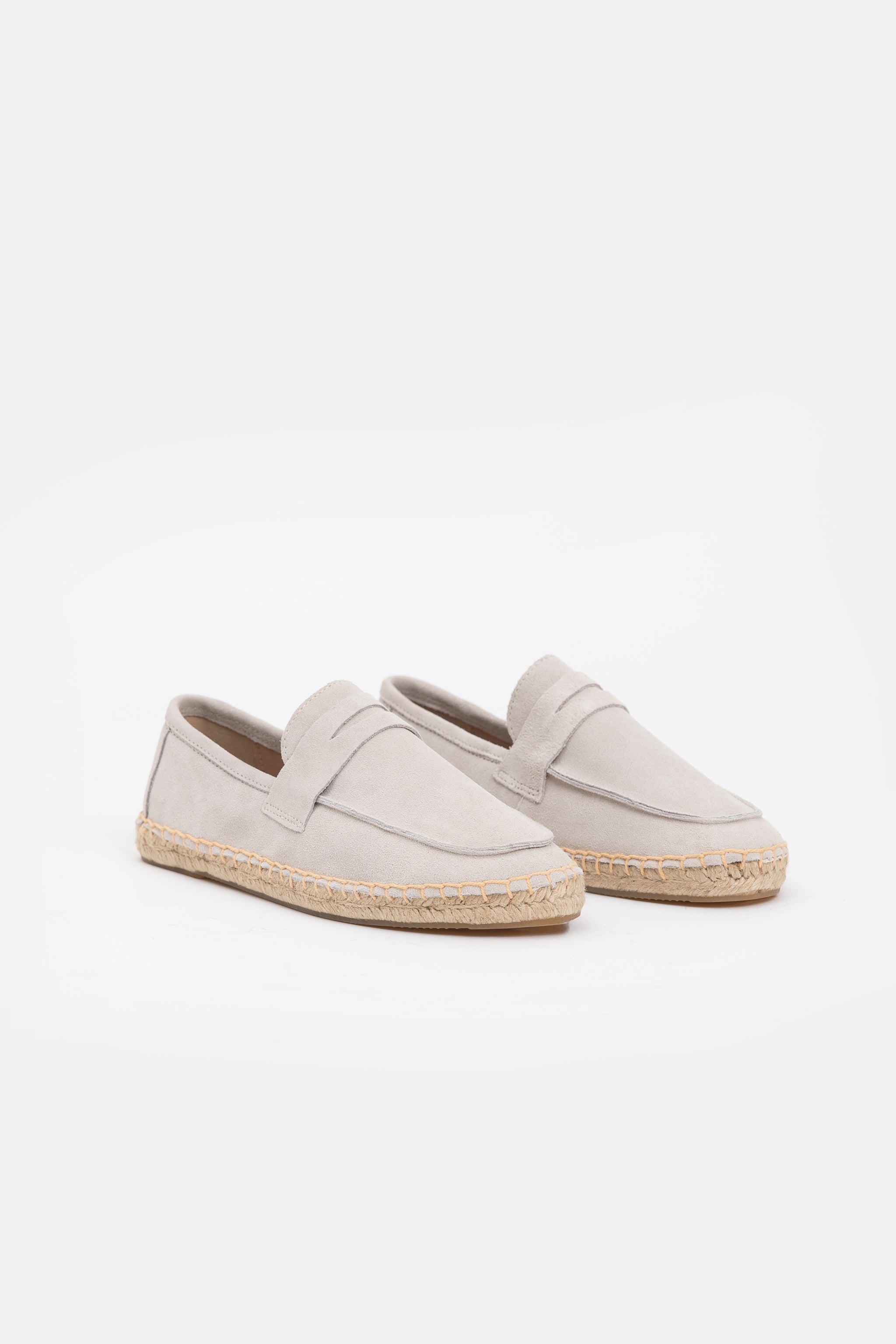 Suede Loafers Espadrilles - Granite Grey