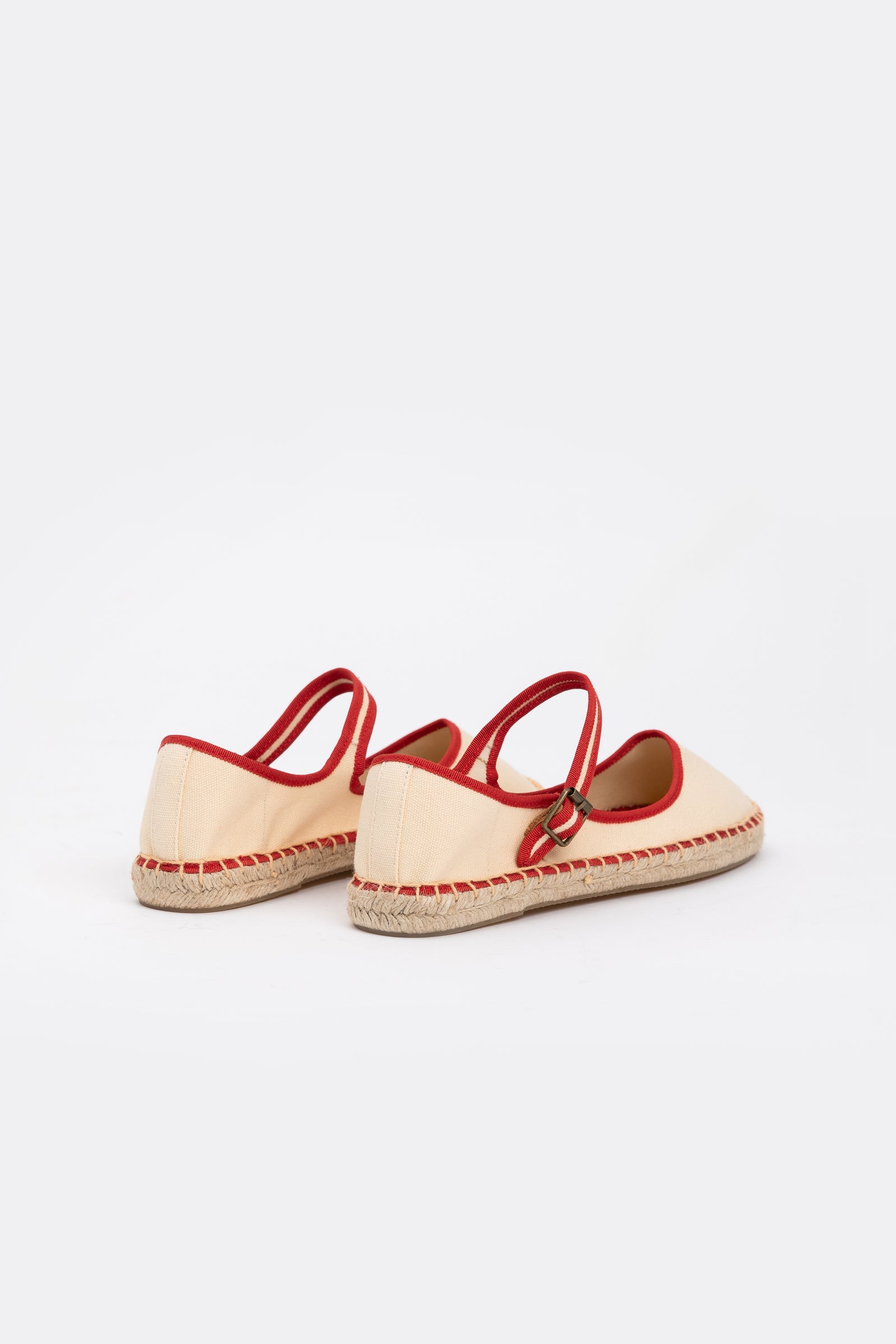 Ballerina Canvas Espadrilles - Ivory Rouge