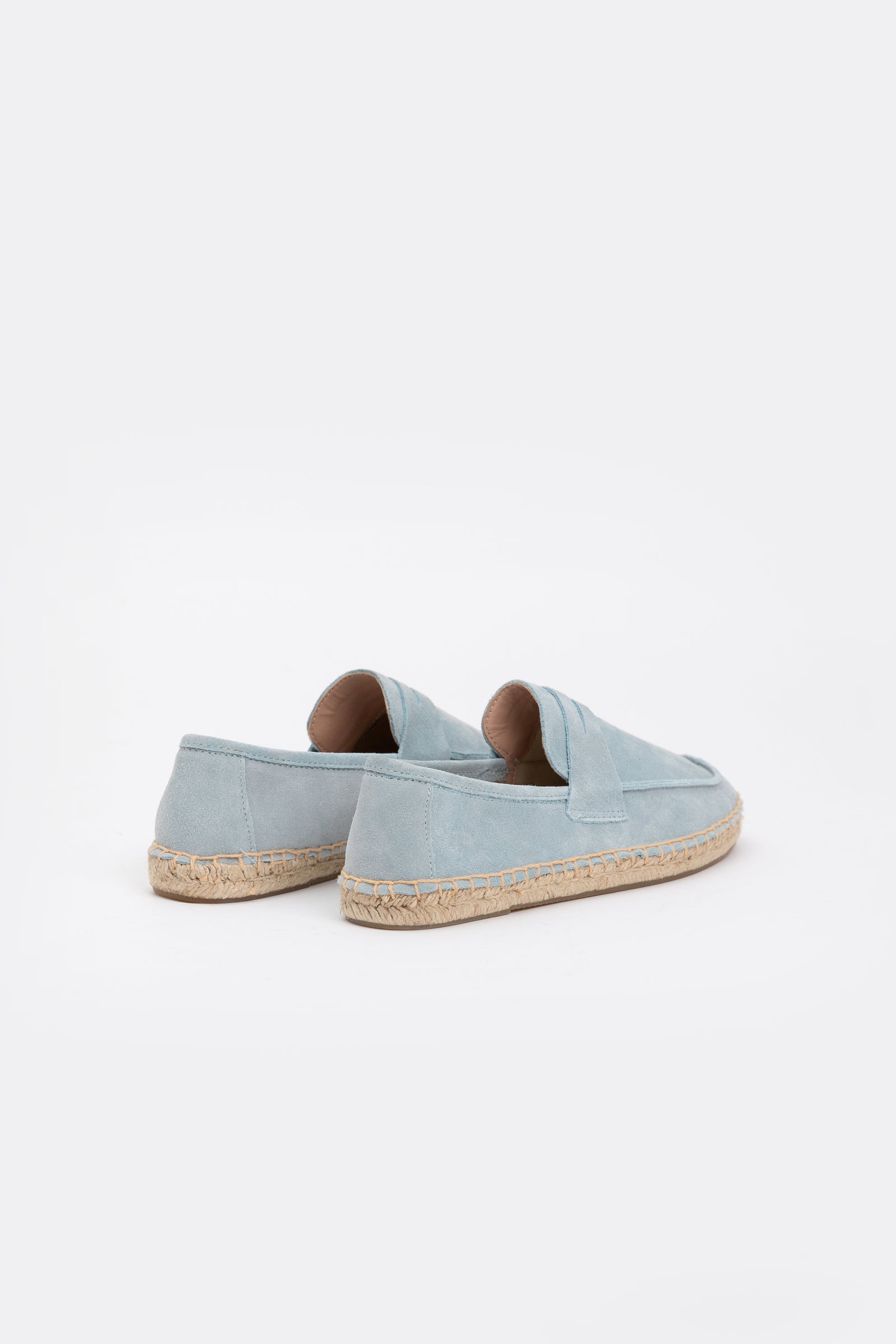 Suede Loafers Espadrilles - Powder Blue