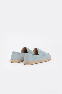 Suede Loafers Espadrilles - Powder Blue