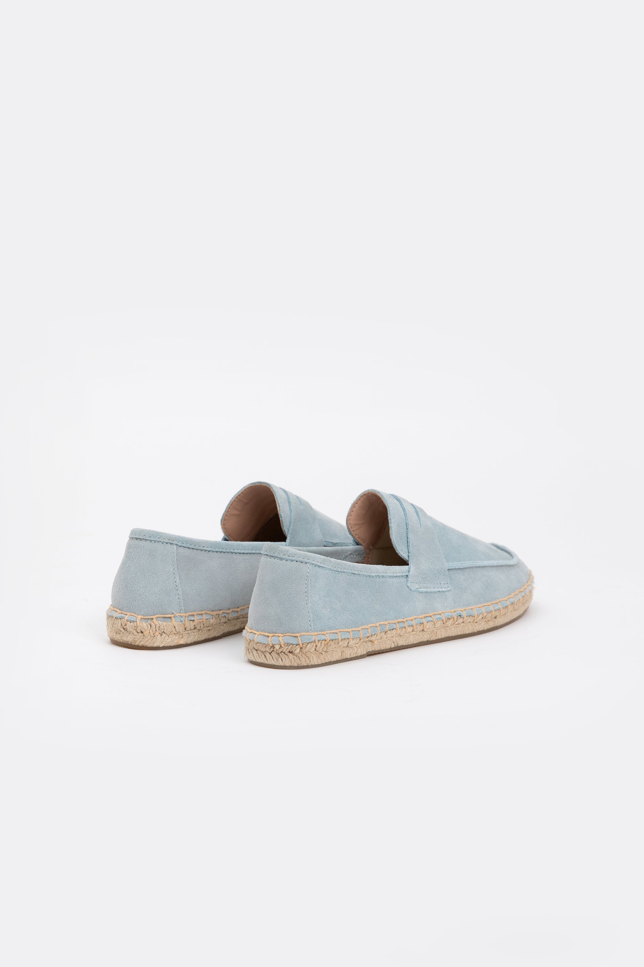 Suede Loafers Espadrilles - Powder Blue