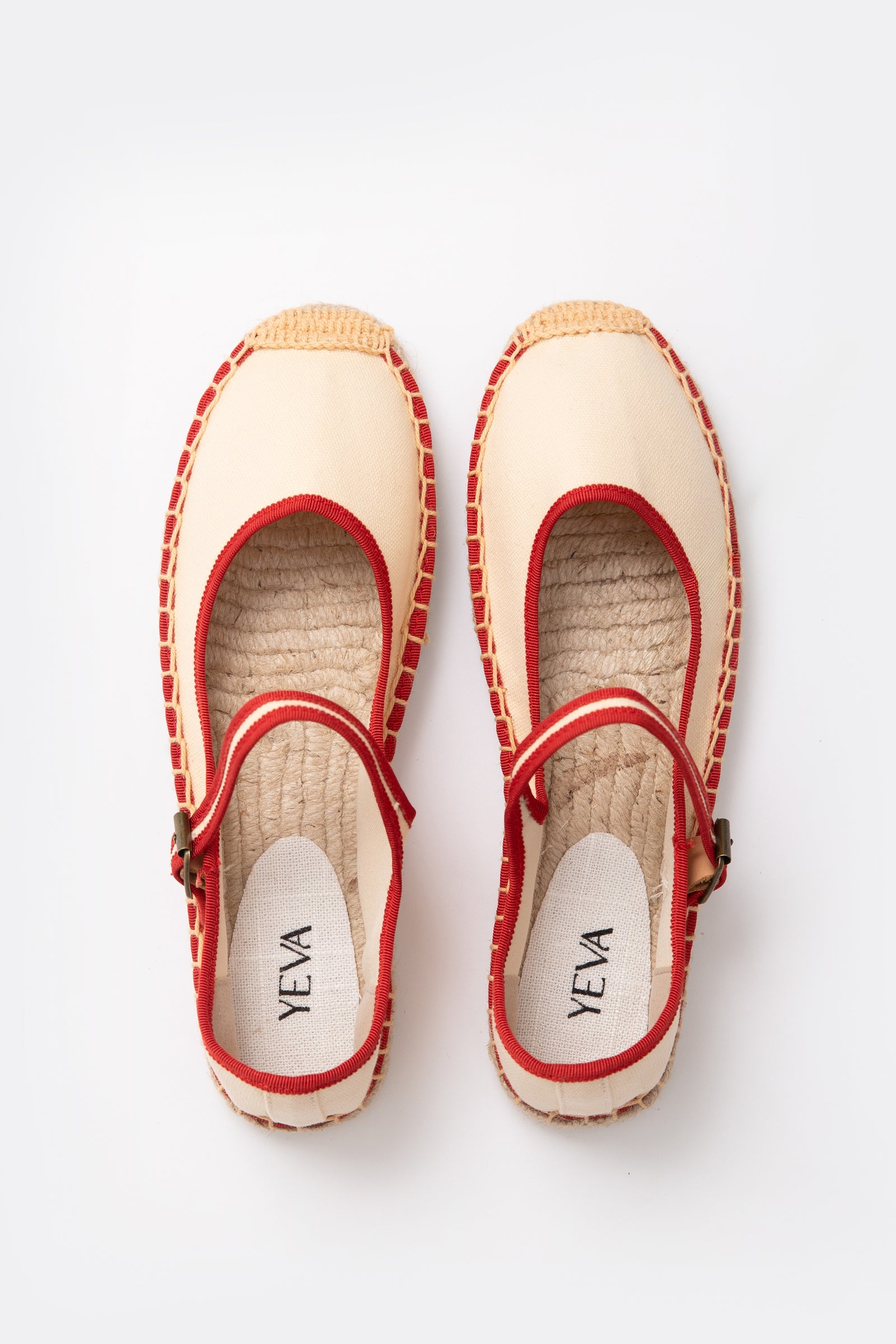 Ballerina Canvas Espadrilles - Ivory Rouge