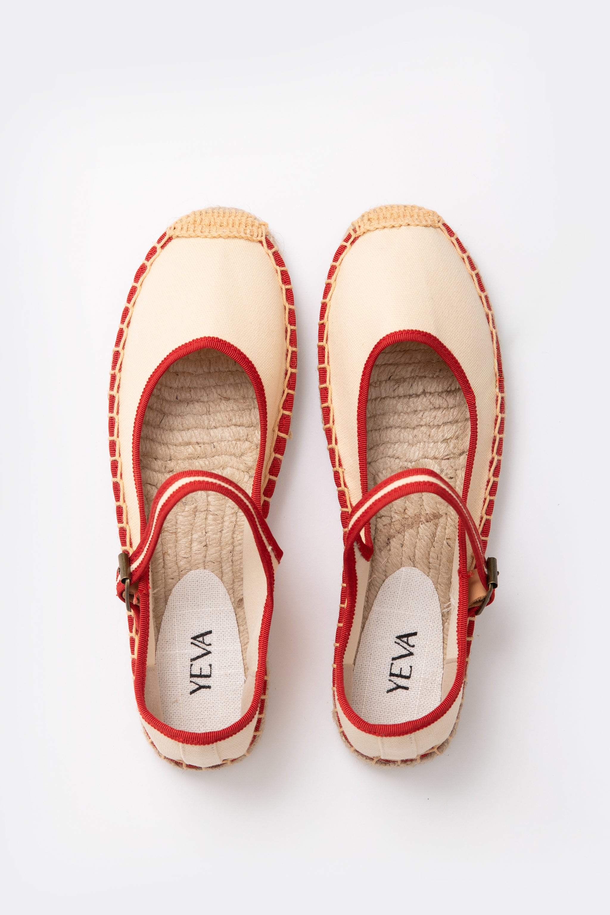 Ballerina Canvas Espadrilles - Ivory Rouge