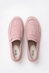 Suede Loafers Espadrilles - Rosewood