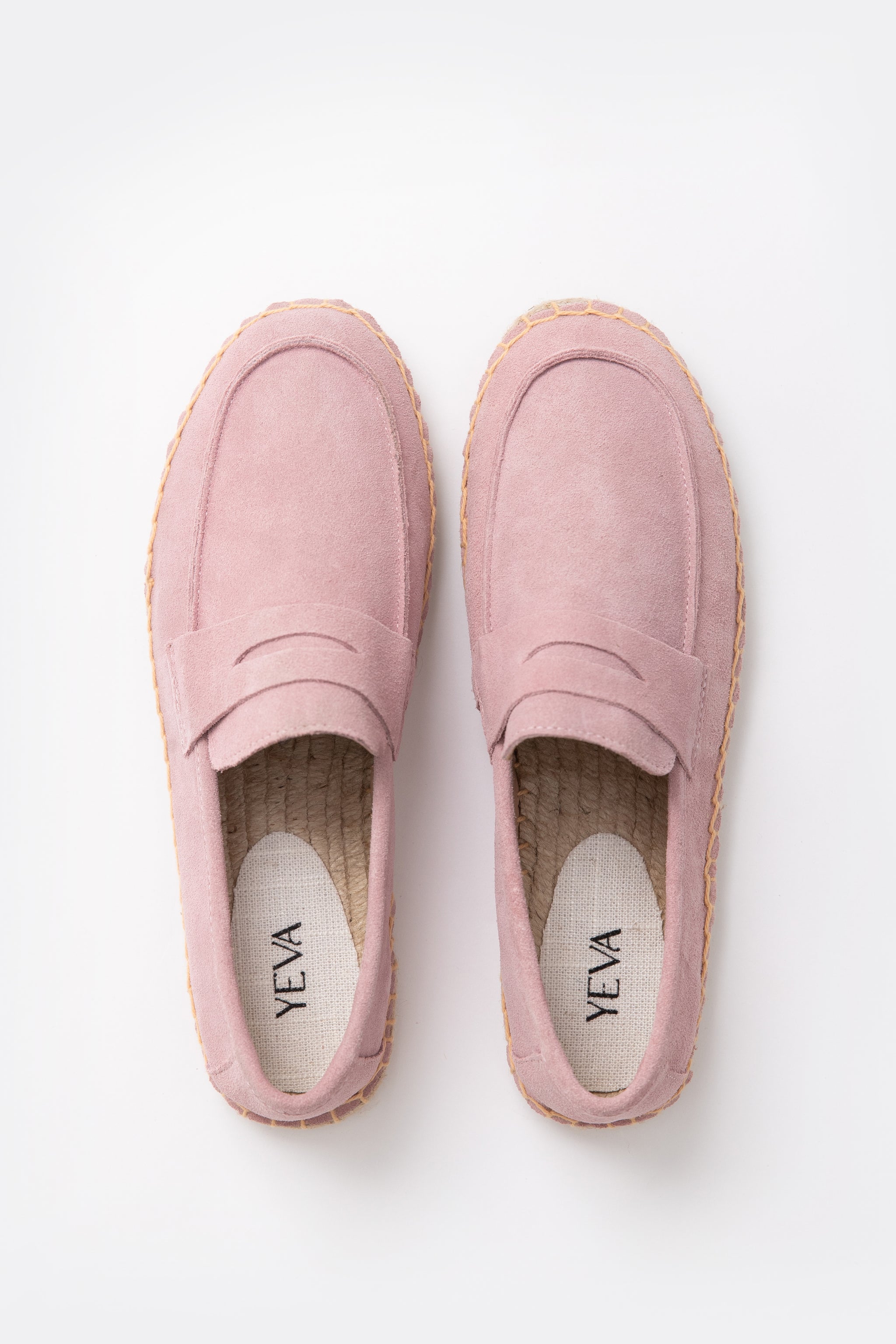 Suede Loafers Espadrilles - Rosewood