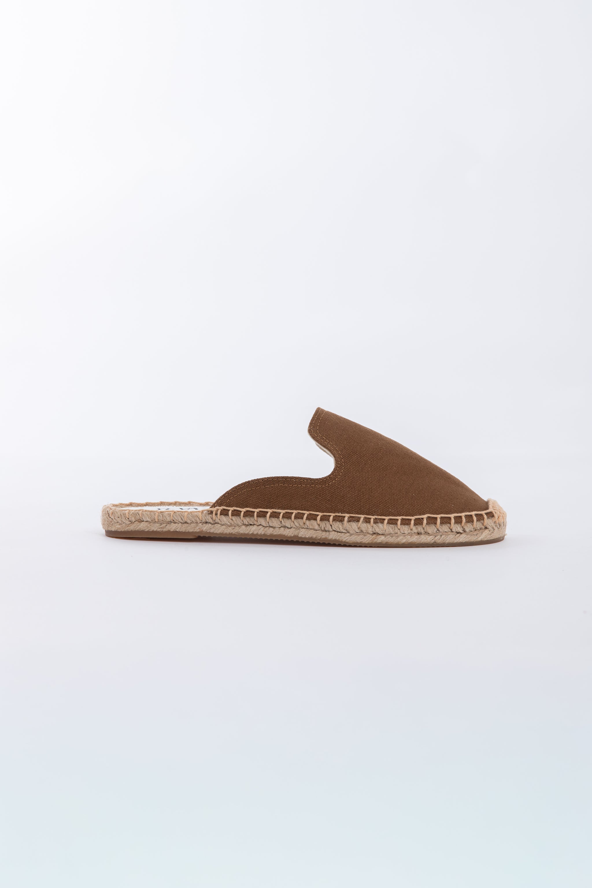 Canvas Mules Espadrilles - Brown