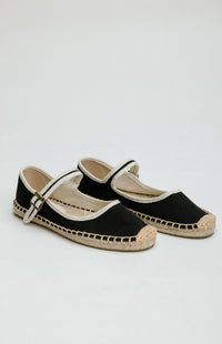 Ballerina Canvas Espadrilles - Black