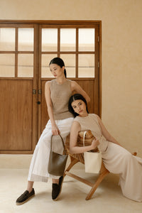 Hei Bucket Bag Leather - Taupe