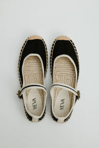 Ballerina Canvas Espadrilles - Black