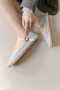 Ballerina Canvas Espadrilles - Baby Blue