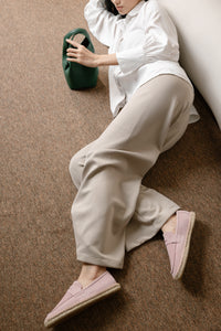Suede Loafers Espadrilles - Rosewood