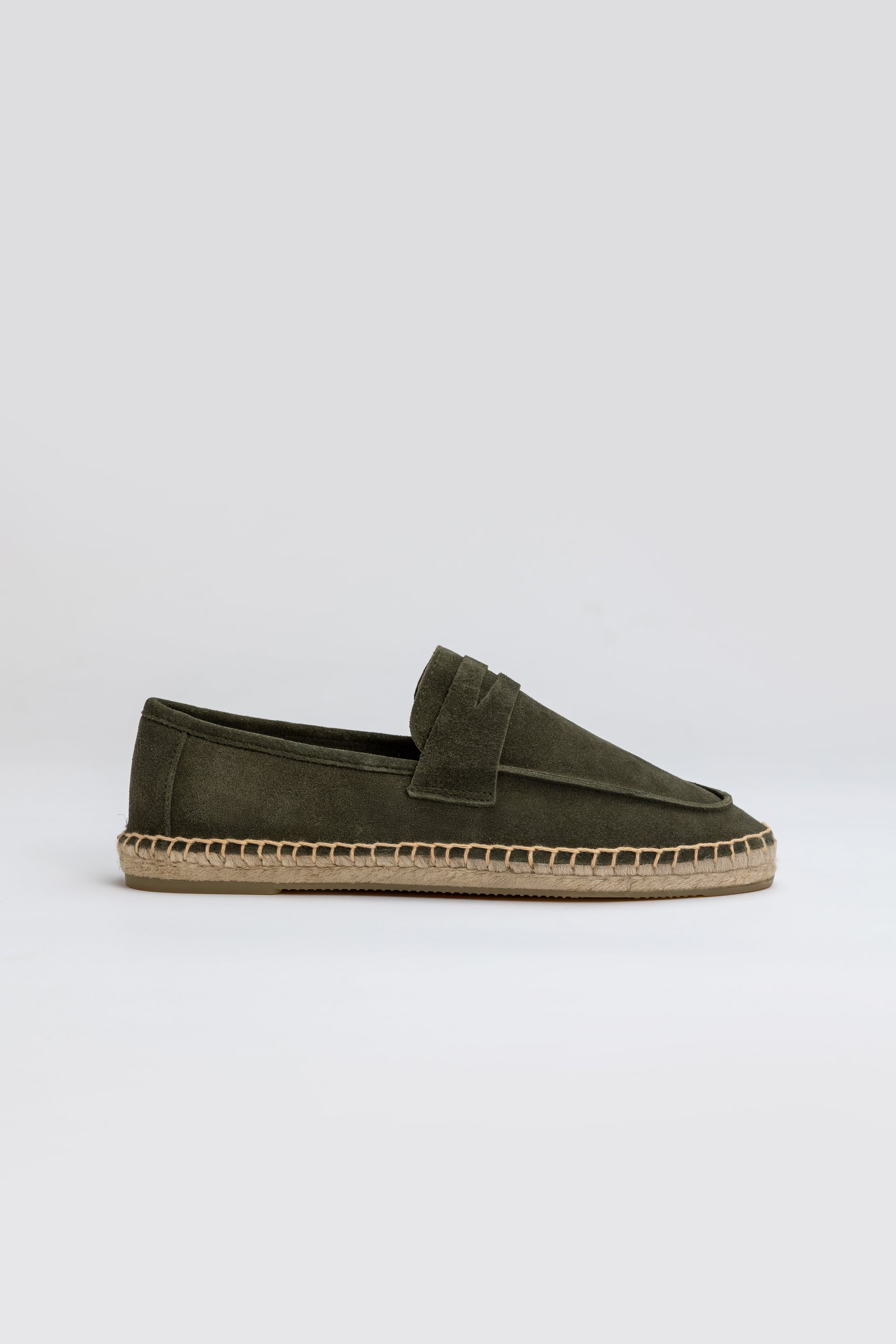 Suede Loafers Espadrilles - Green