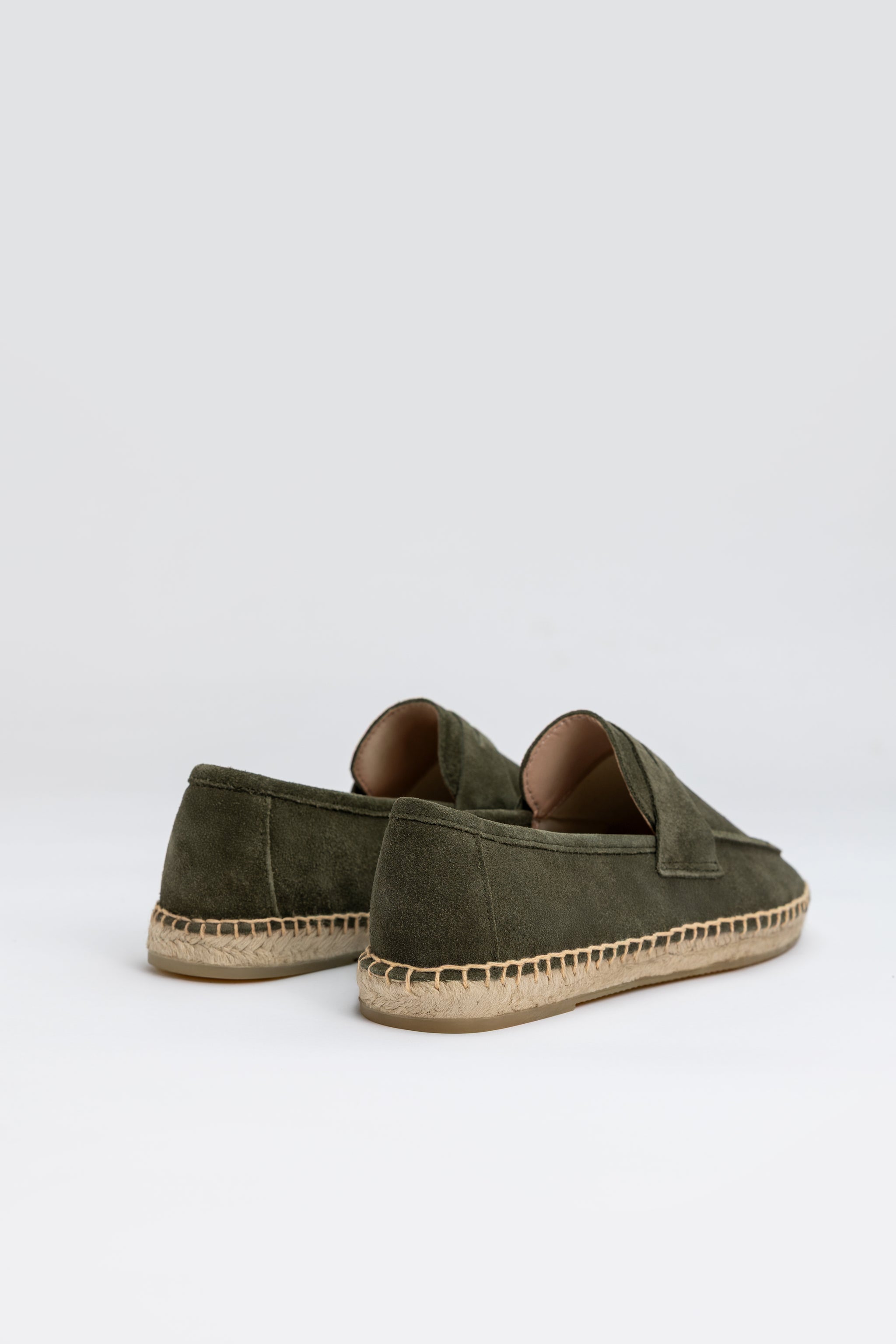 Suede Loafers Espadrilles - Green